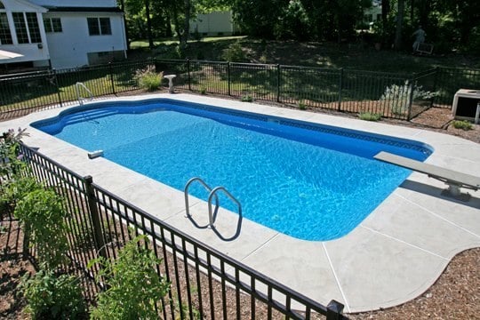This Is A Photo Of A Patrician In Ground Pool In Windsor, CT With Custom Landscaping