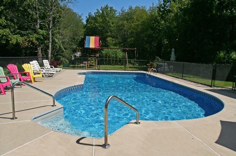 This Is A Photo Of A Custom Keyhole Inground Pool Installed By Julianos