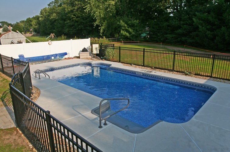 This Is A Photo Of A Custom Rectangular Inground Swimming Pool.