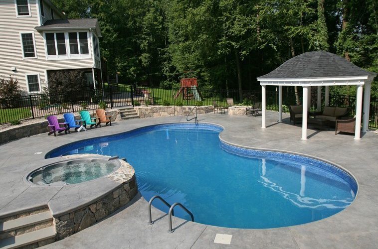 This Is A Picture Of A Custom Lagoon Inground Pool Installed By Julianos In East Granby, CT