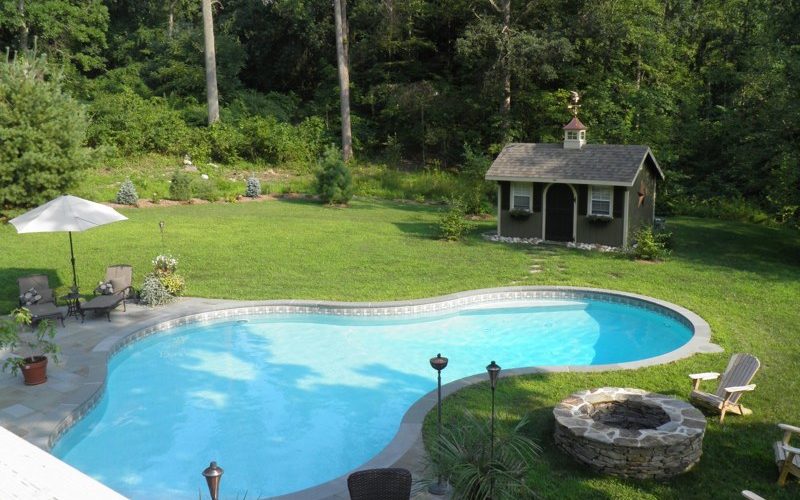 This Is A Picture Of A Custom Lagoon Inground Pool Installed By Julianos In Middletown, CT