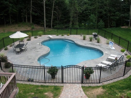 This Is A Picture Of A Custom Lagoon Inground Pool Installed By Julianos In Southington, CT