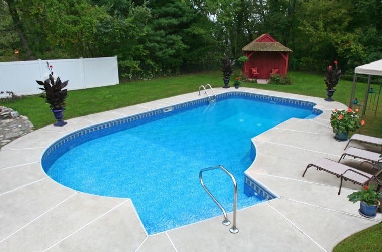 This Is A Picture Of A Custom Keyhole Inground Pool Installed By Julianos