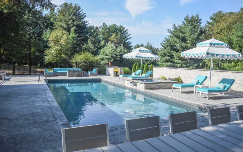 This Is A Photo Of A Rectange Inground Swimming Pool In Avon, CT.