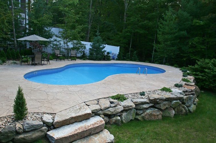 This Is A Picture Of A Custom Mountain Pond Inground Pool Installed By Julianos