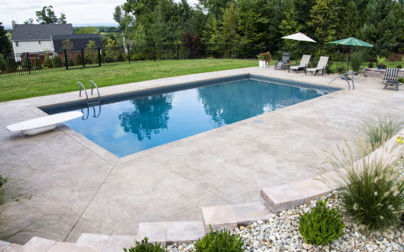 This Is A Photo Of A Custom Rectangular Inground Swimming Pool In East Longmeadow, MA