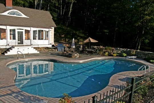 This Is A Picture Of A Custom Lagoon Inground Pool Installed By Julianos