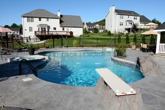 this is a picture of a Custom Lagoon Inground Pool installed by julianos