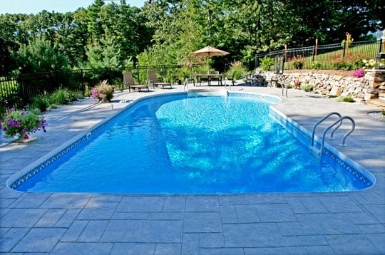 This Is A Picture Of A Custom Keyhole Inground Pool Installed By Julianos