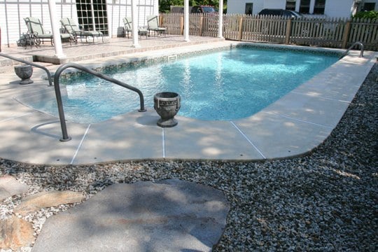 This Is A Photo Of A Custom Rectangular Inground Swimming Pool.
