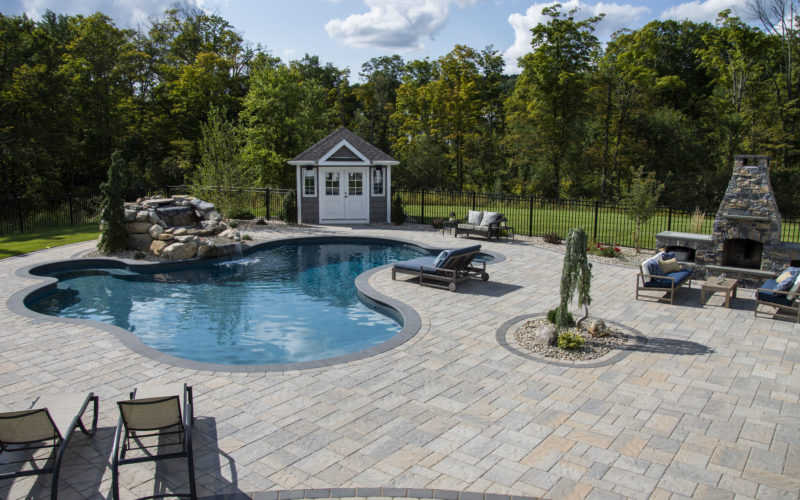 This Is A Picture Of A Custom Lagoon Inground Pool Installed By Julianos