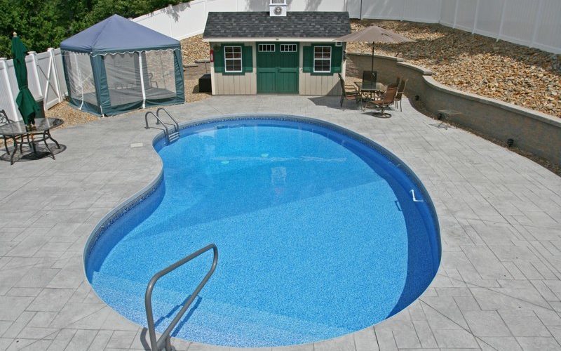 This Is A Picture Of A Custom Kidney Inground Pool Installed By Julianos