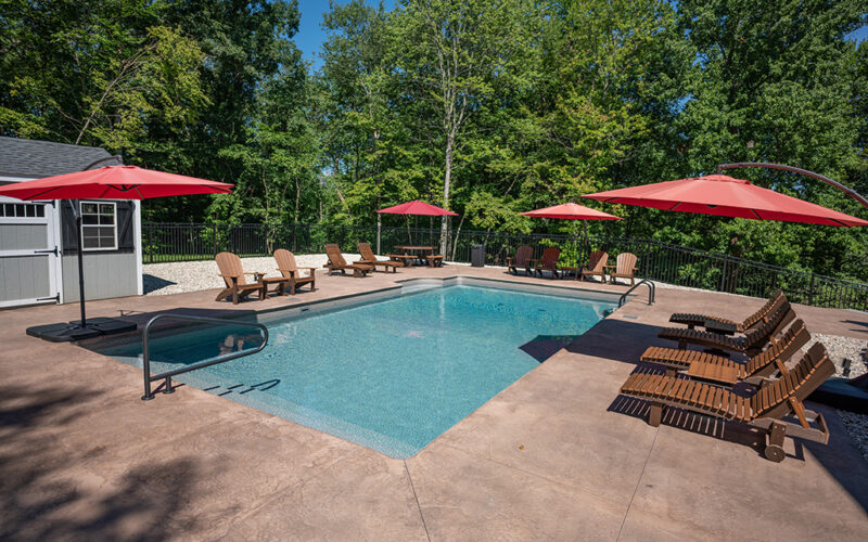 Inground Rectangular Pool Constructed By Juliano's Pools In Rocky Hill, CT